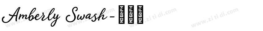 Amberly Swash字体转换